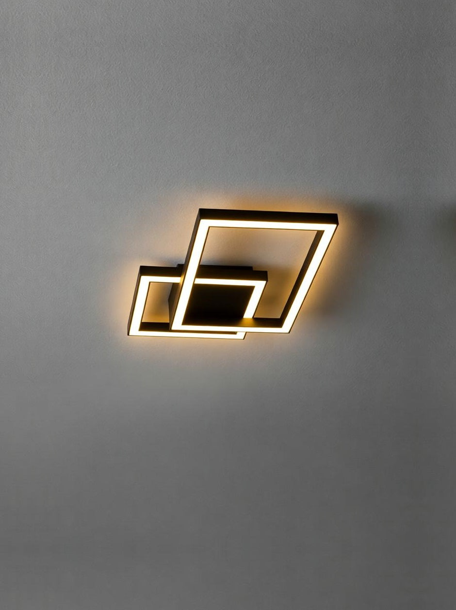 Plafoniera Cross 8058 Nero - Perenz