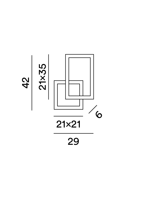 Disegno tecnico Plafoniera Cross 8058 - Perenz