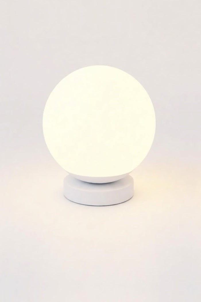 Lampada da tavolo Perenz Maga 8068 bianca in vetro soffiato satinato