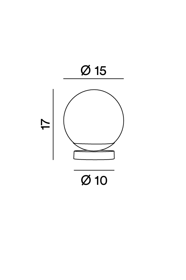 Disegno tecnico quotato lampada da tavolo Perenz Maga 8068