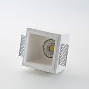 Faretto in gesso quadrato ad incasso a scomparsa tinteggiabile GU10 - Isyluce GYPSOS 807