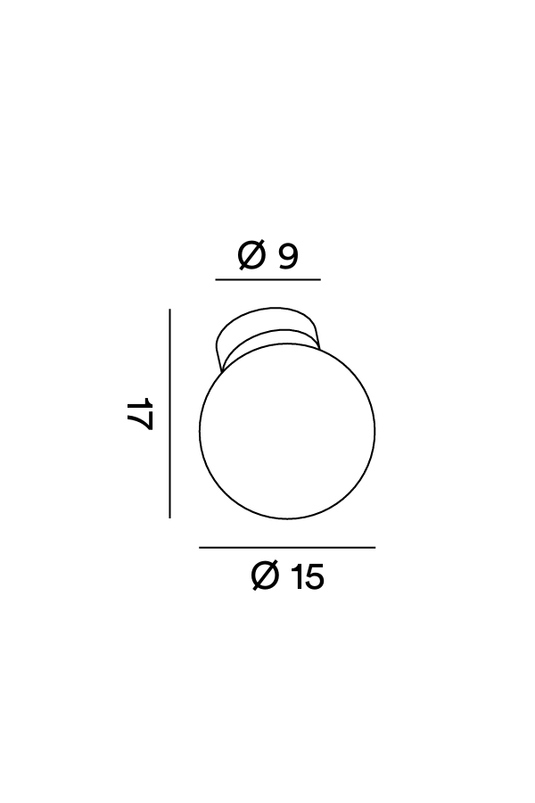 Disegno tecnico quotato applique Perenz Maga 8072