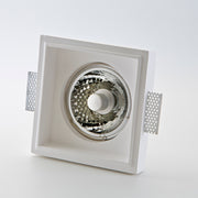 Faretto in gesso quadrato grande ad incasso a scomparsa tinteggiabile G53 12V - Isyluce GYPSOS 809