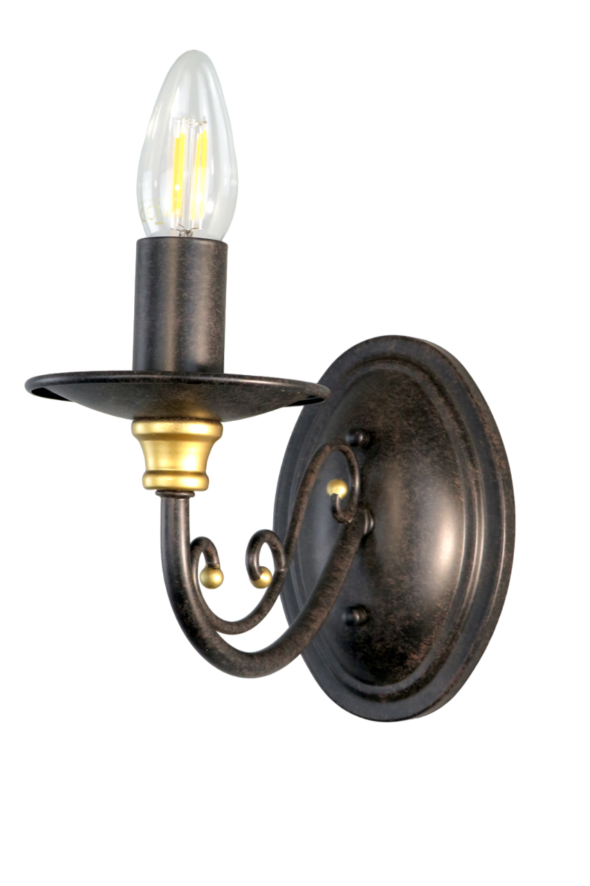 Applique Rustica 1 Luce E27 Marrone JOLE 80953-A1 DIAMANTLUX