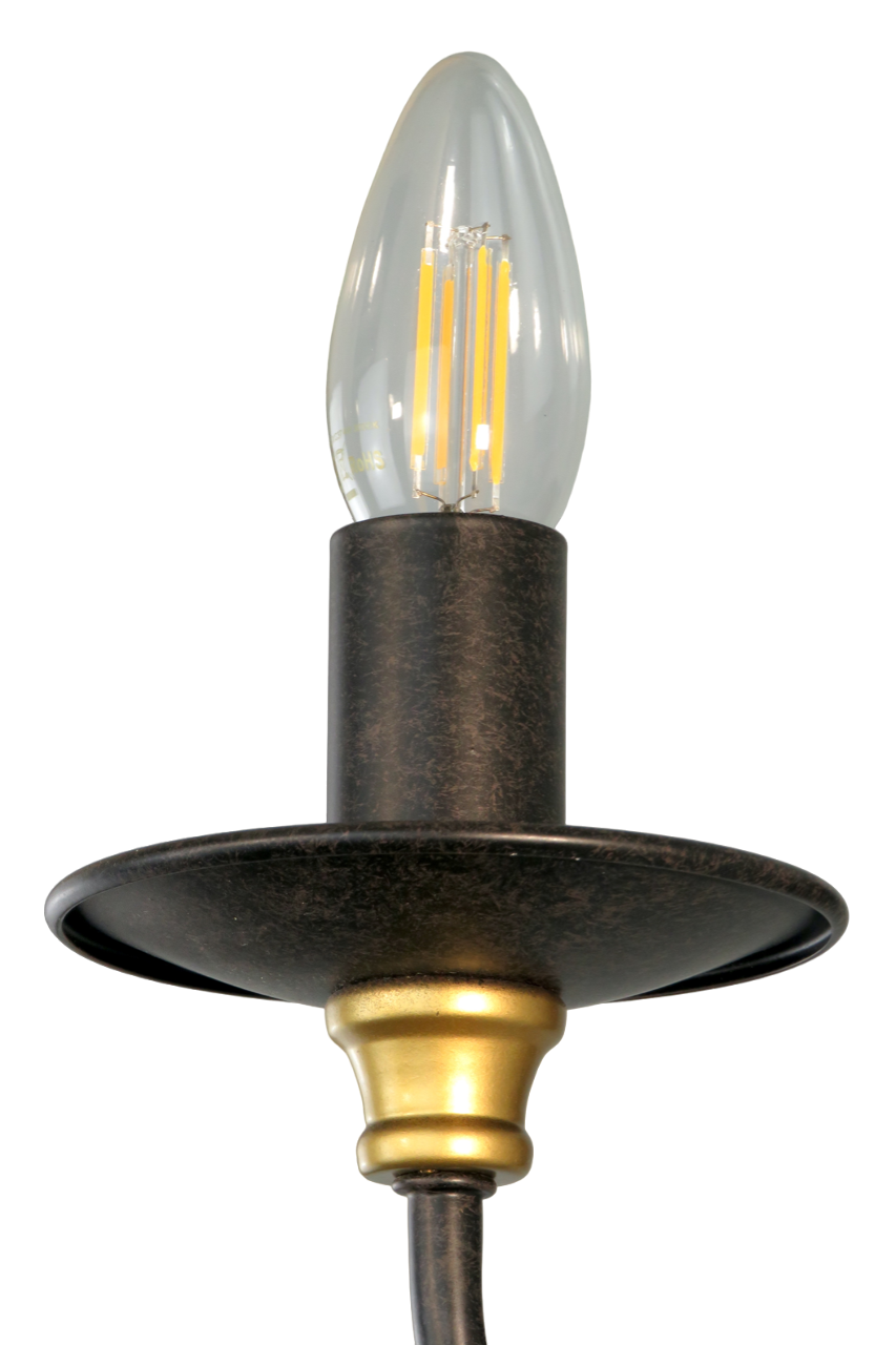 Applique Rustica 1 Luce E27 Marrone JOLE 80953-A1 DIAMANTLUX