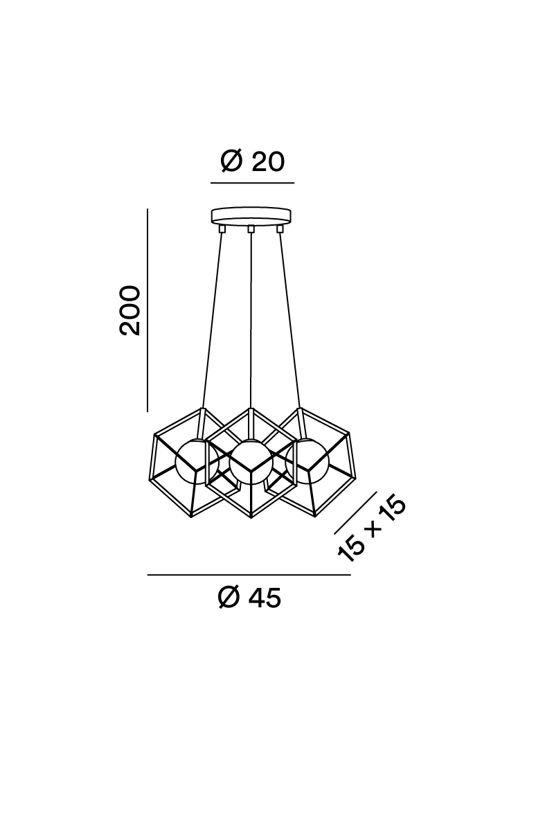 Perenz Cube 8146 - Disegno tecnico e misure