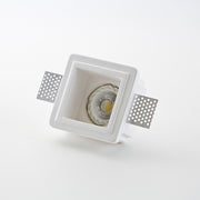 Faretto in gesso quadrato ad incasso a scomparsa tinteggiabile GU10 - Isyluce GYPSOS 815