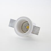 Faretto in gesso tondo ad incasso a scomparsa tinteggiabile GU10 - Isyluce GYPSOS 816