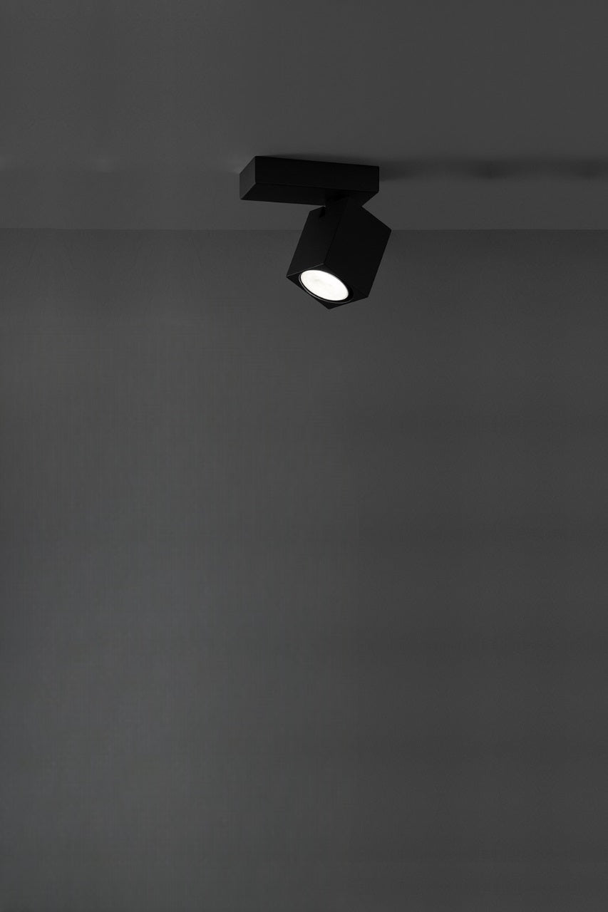Applique Faretto Orientabile GU10 Corpo Quadrato Perenz Oddy 8170 N Nero