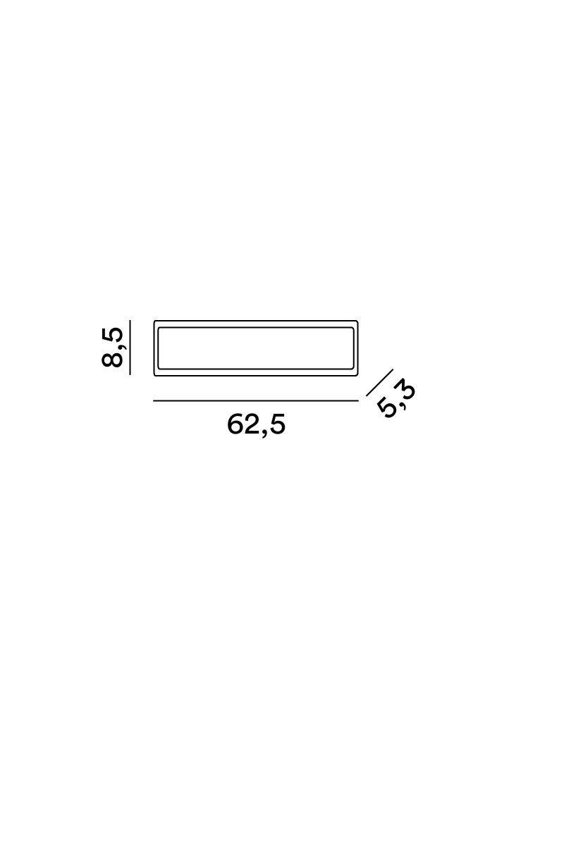 Disegno tecnico quotato applique Perenz Wally 8178