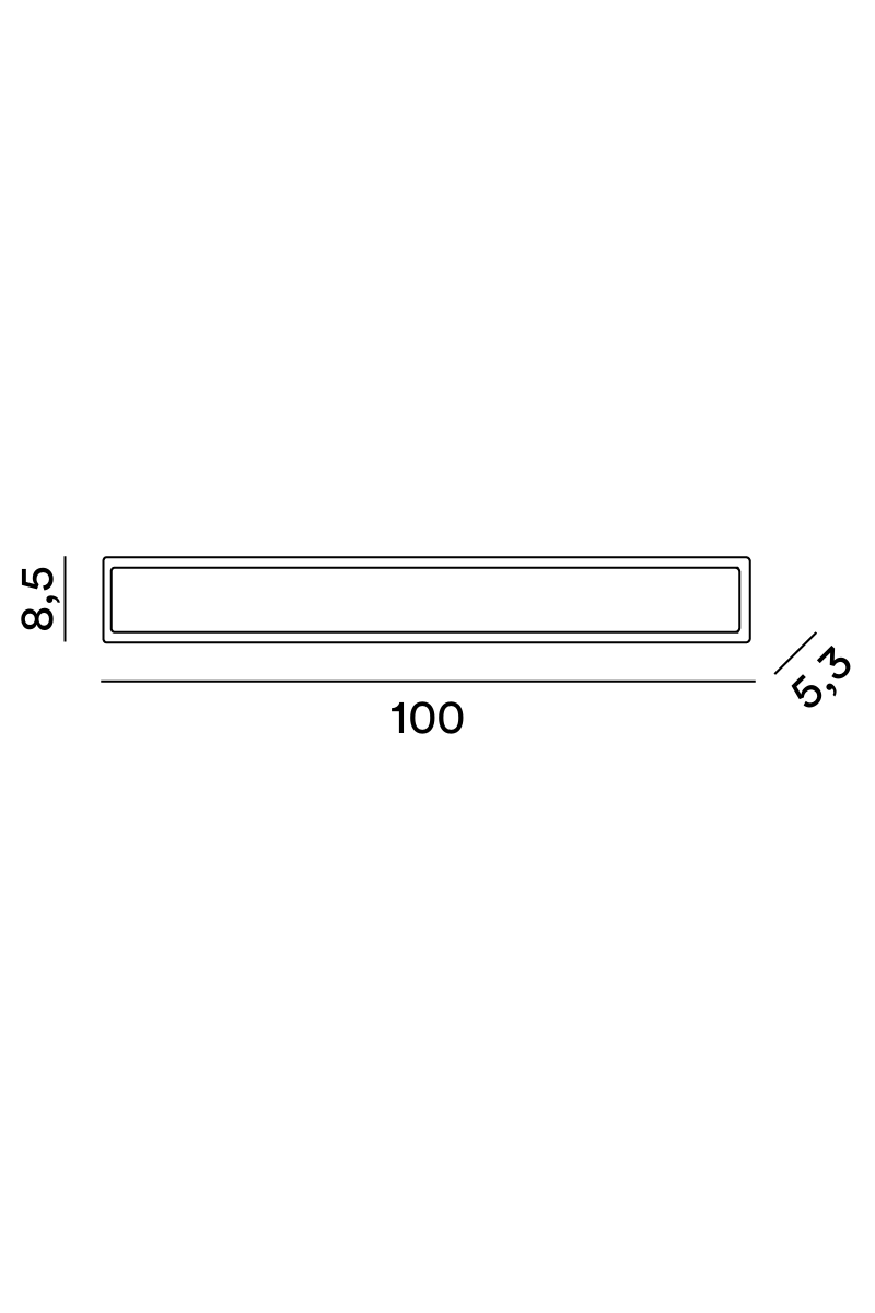 Disegno tecnico quotato applique Perenz Wally 8182