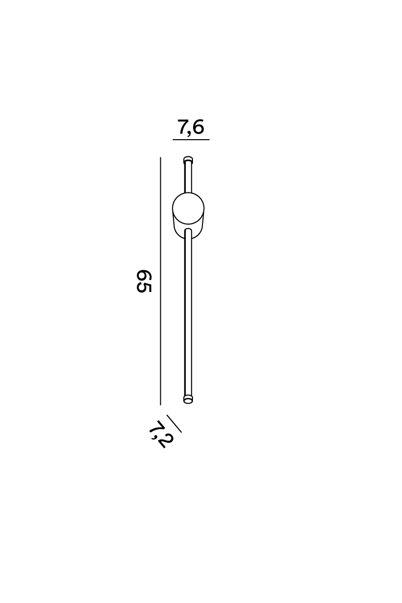 Disegno tecnico quotato applique Perenz Clock 8184