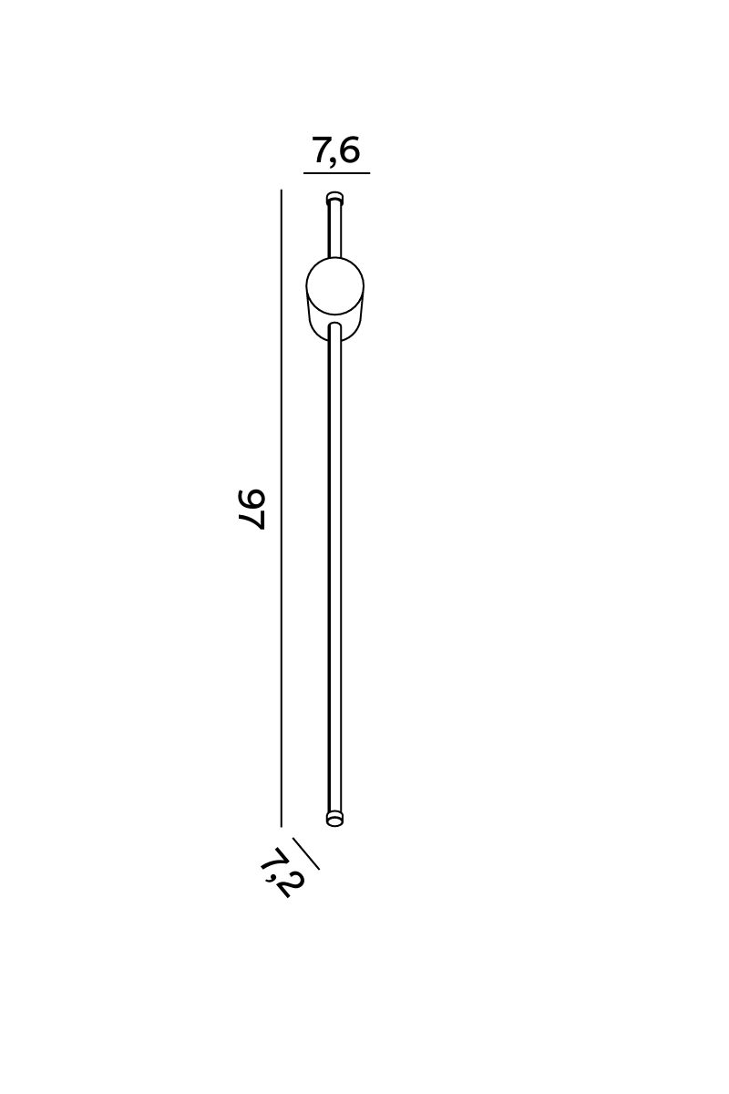 Disegno tecnico quotato applique Perenz Clock 8186