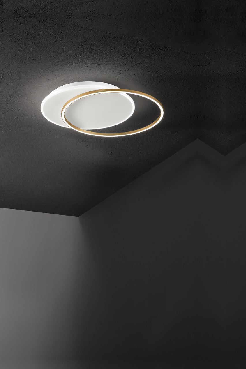 Plafoniera Perenz Orbit 8195 Bianco/Oro