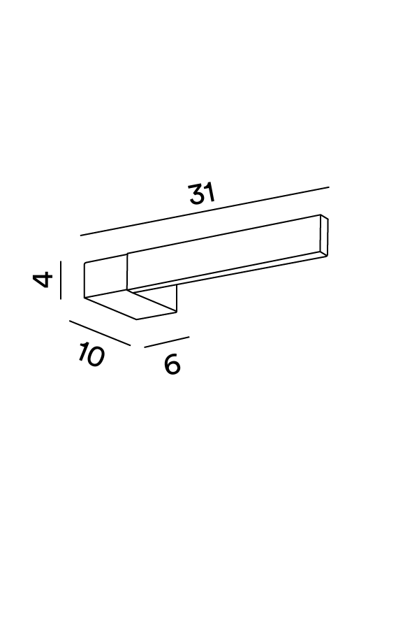Disegno tecnico quotato applique Perenz Elle 8228