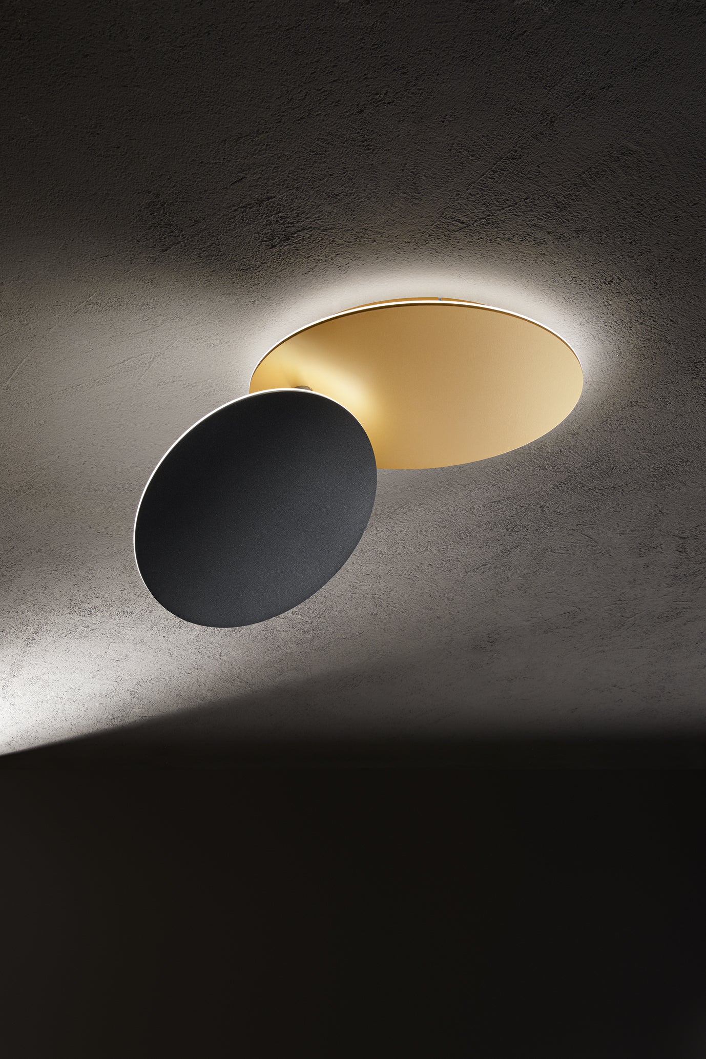 Plafoniera Drum 8232 Nero Oro - Perenz