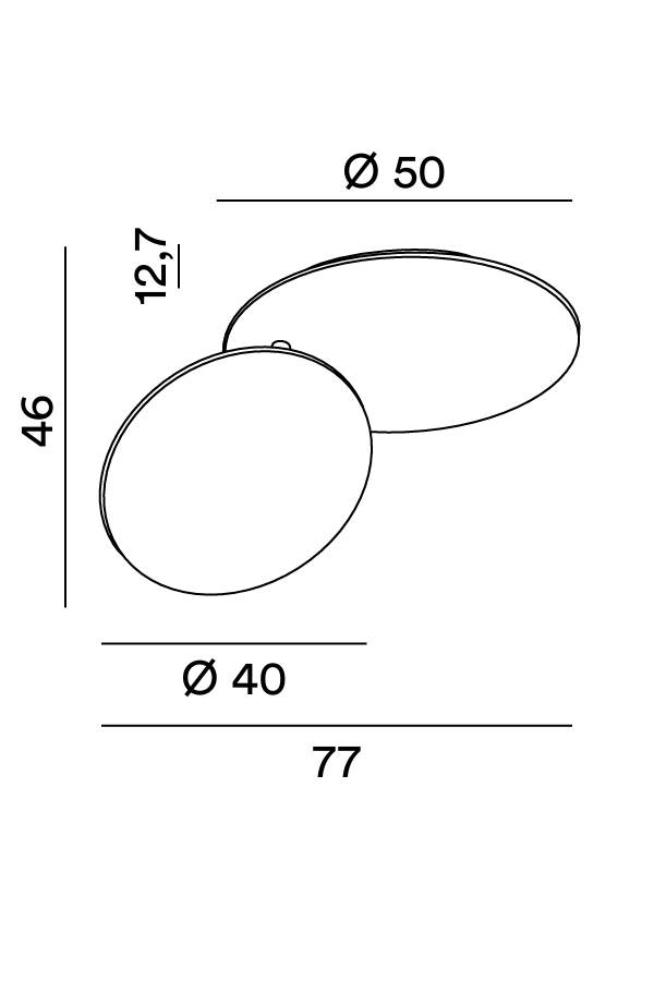 Disegno tecnico Plafoniera Drum 8232 - Perenz
