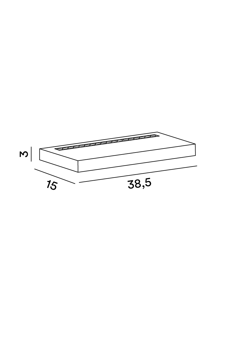 Disegno tecnico quotato applique Perenz Bed 8238