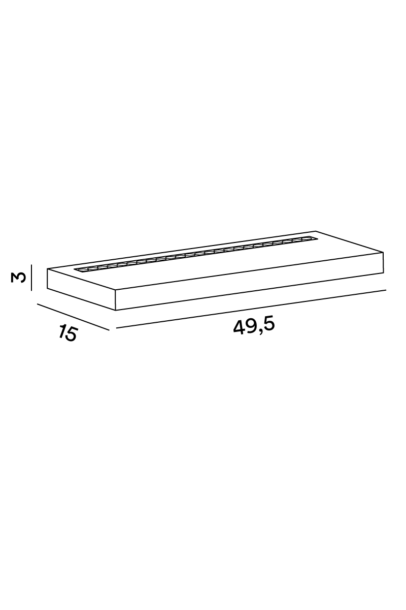 Disegno tecnico quotato applique Perenz Bed 8240