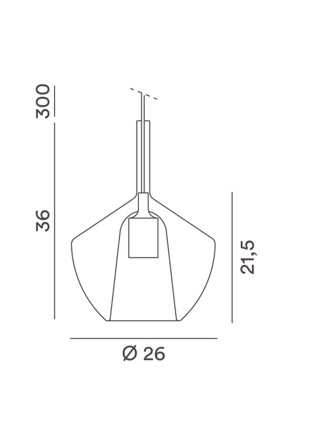 Disegno tecnico Diffusore Rain 8251 - Perenz