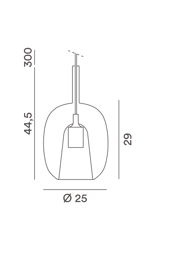 Disegno tecnico Diffusore Rain 8253 - Perenz