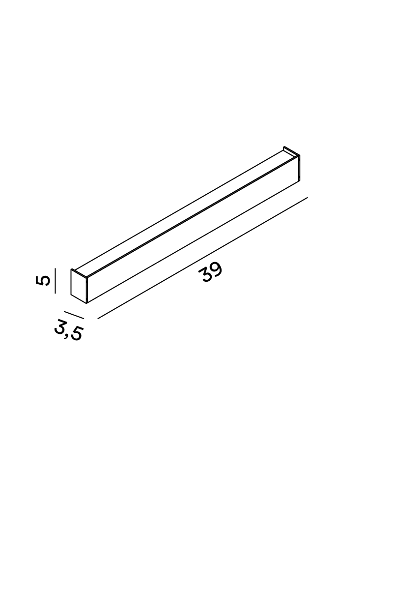 Disegno tecnico quotato applique Perenz Rummo 8276