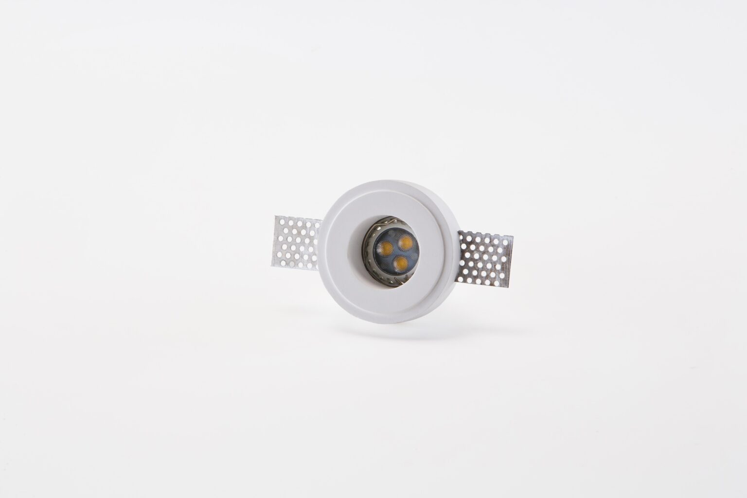 Faretto in gesso tondo ad incasso a scomparsa tinteggiabile GU10 mini - Isyluce GYPSOS 832