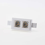 Faretto in gesso rettangolare ad incasso a scomparsa tinteggiabile GU10 mini - Isyluce GYPSOS 835
