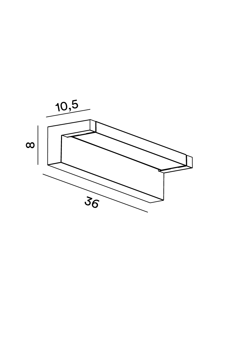 Disegno tecnico Applique Display 8352 - Perenz
