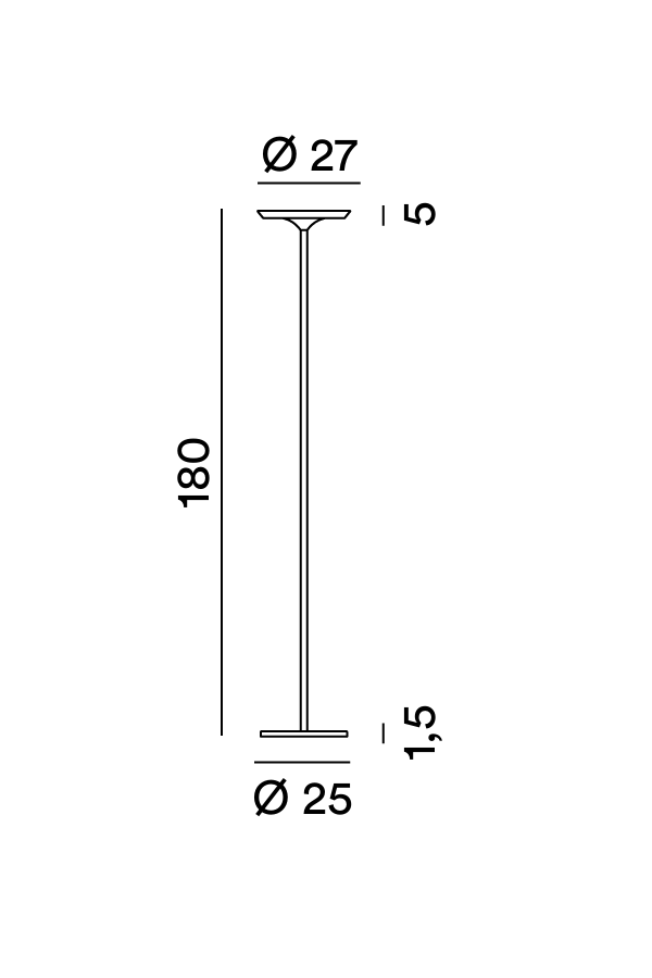Disegno tecnico Piantana Balance 8414 - Perenz