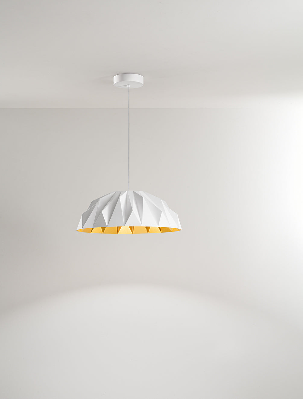 Sospensione Perenz Prisma 8432 Bianco/Oro