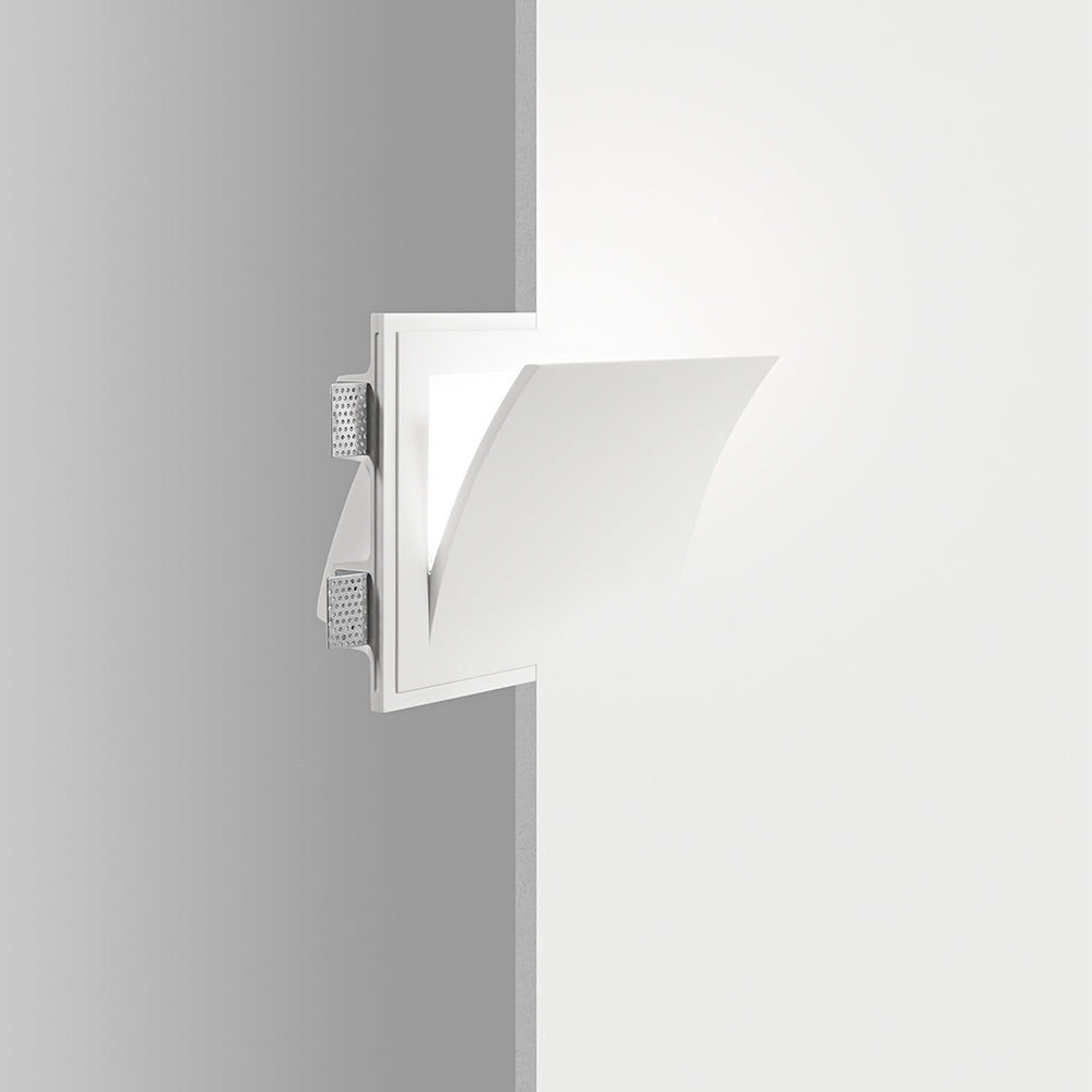 Faretto in gesso ad incasso a scomparsa tinteggiabile grande doppio G9 - Isyluce GYPSOS 845