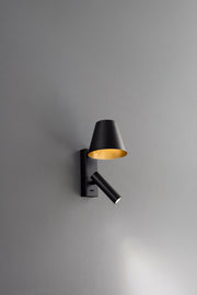 Applique Perenz Reverse 8472 N LC nero/oro orientabile