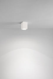 Spot prismatico in gesso bianco tinteggiabile - Isyluce GYPSOS 853