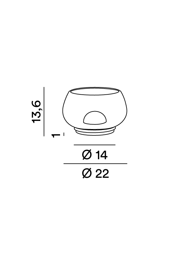 Disegno tecnico Lumetto Kave 8534 - Perenz
