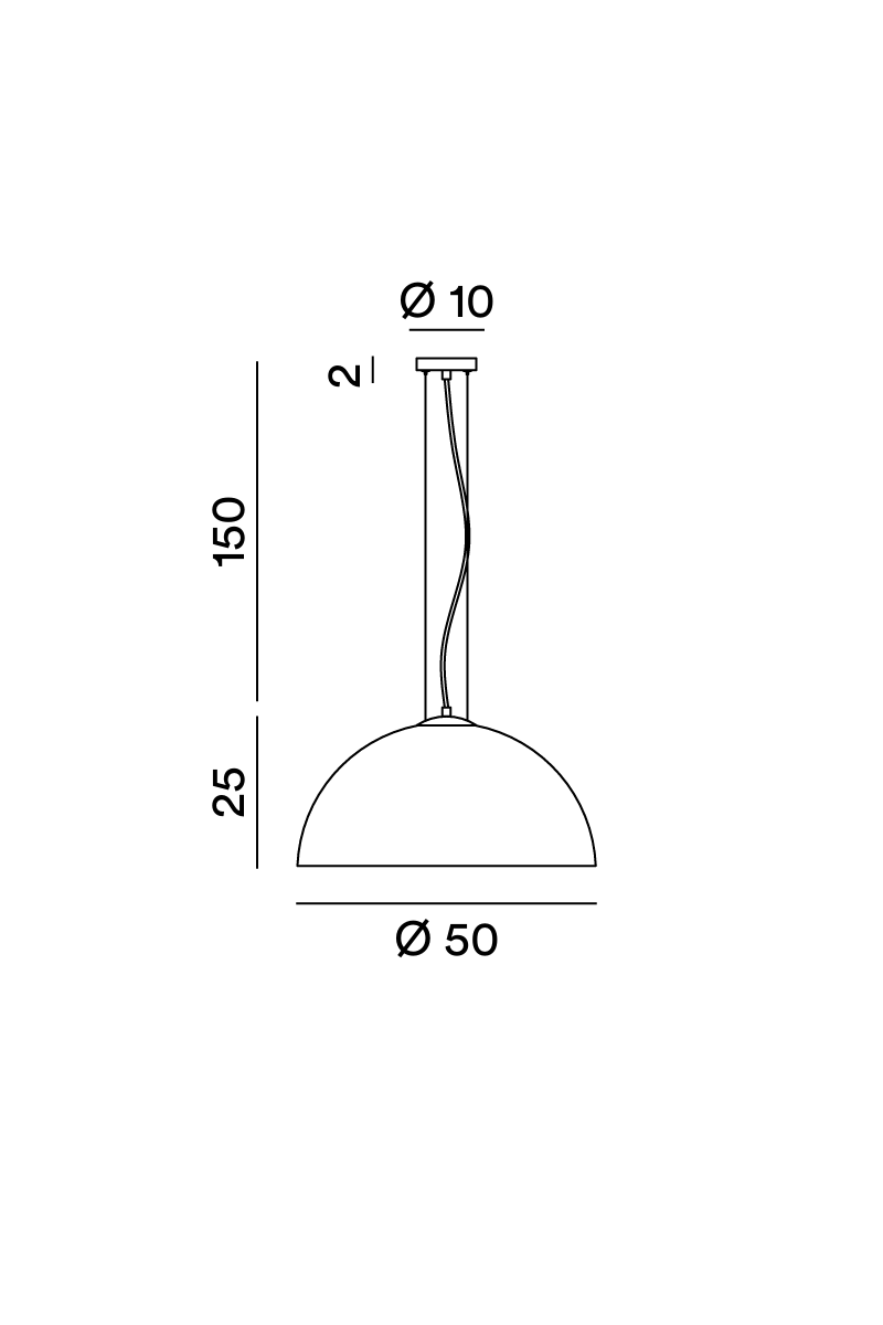 Disegno tecnico Sospensione Bell 8552 - Perenz