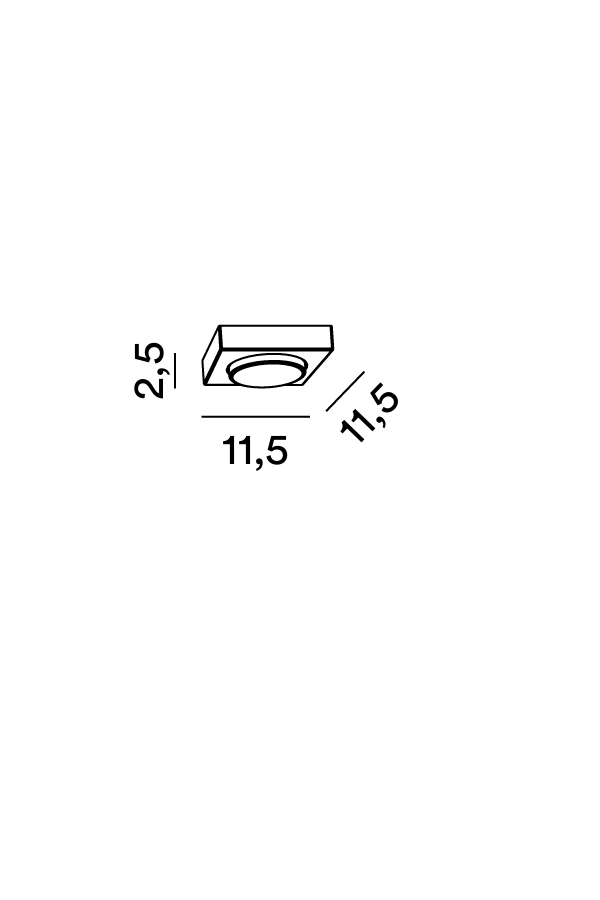 Disegno tecnico Plafoniera Bottone 8564 - Perenz