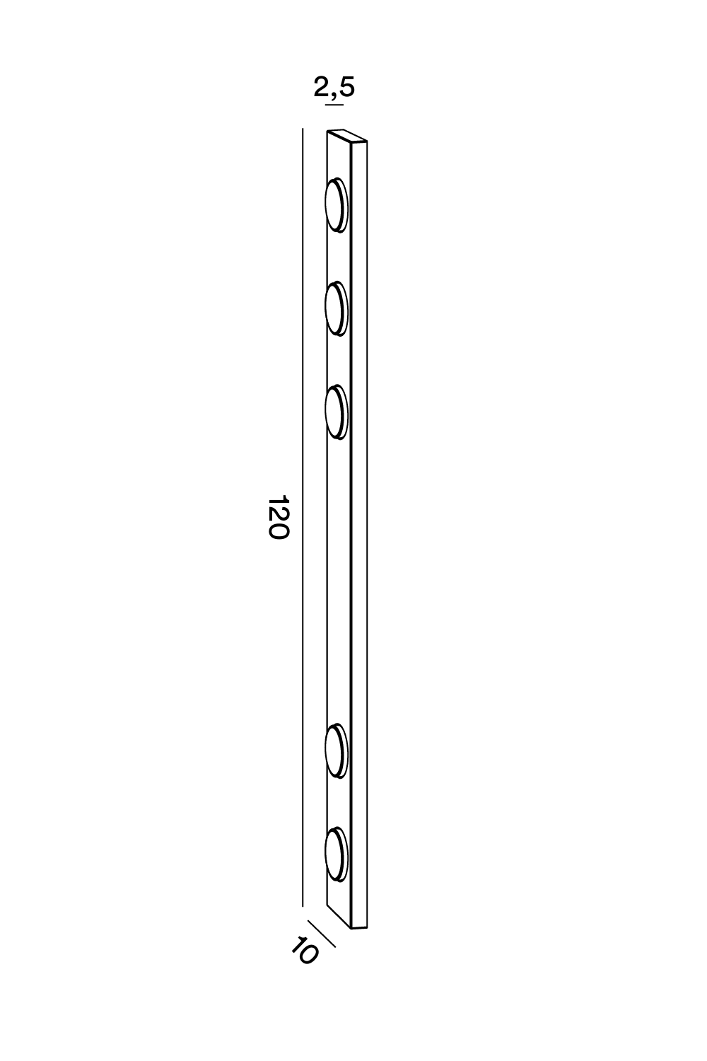 Disegno tecnico Plafoniera Bottone 8568 - Perenz