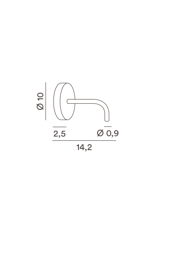 Disegno tecnico Supporto Rain 8596 - Perenz