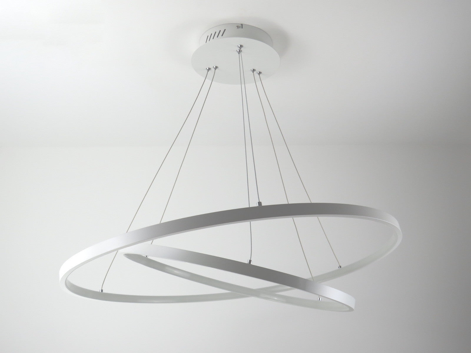 Lampadario 2 Cerchi LED Bianco Ø80+100 cm Luce 4000K 1719 FAVOLUX