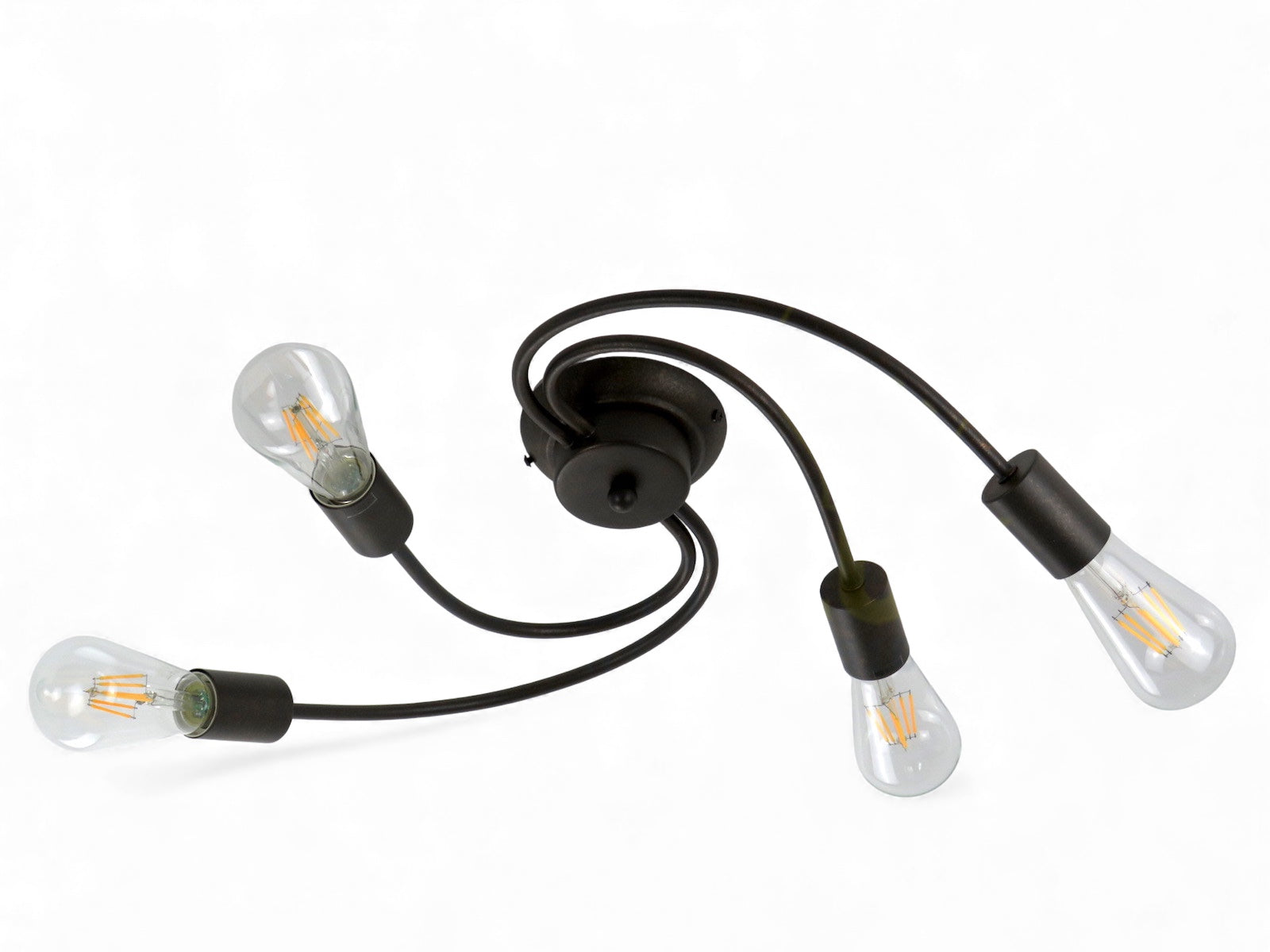 Plafoniera Ferro Battuto 4 Luci E27 Classica 147 P4 DIAMANTLUX