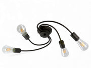 Plafoniera Ferro Battuto 4 Luci E27 Classica 147 P4 DIAMANTLUX