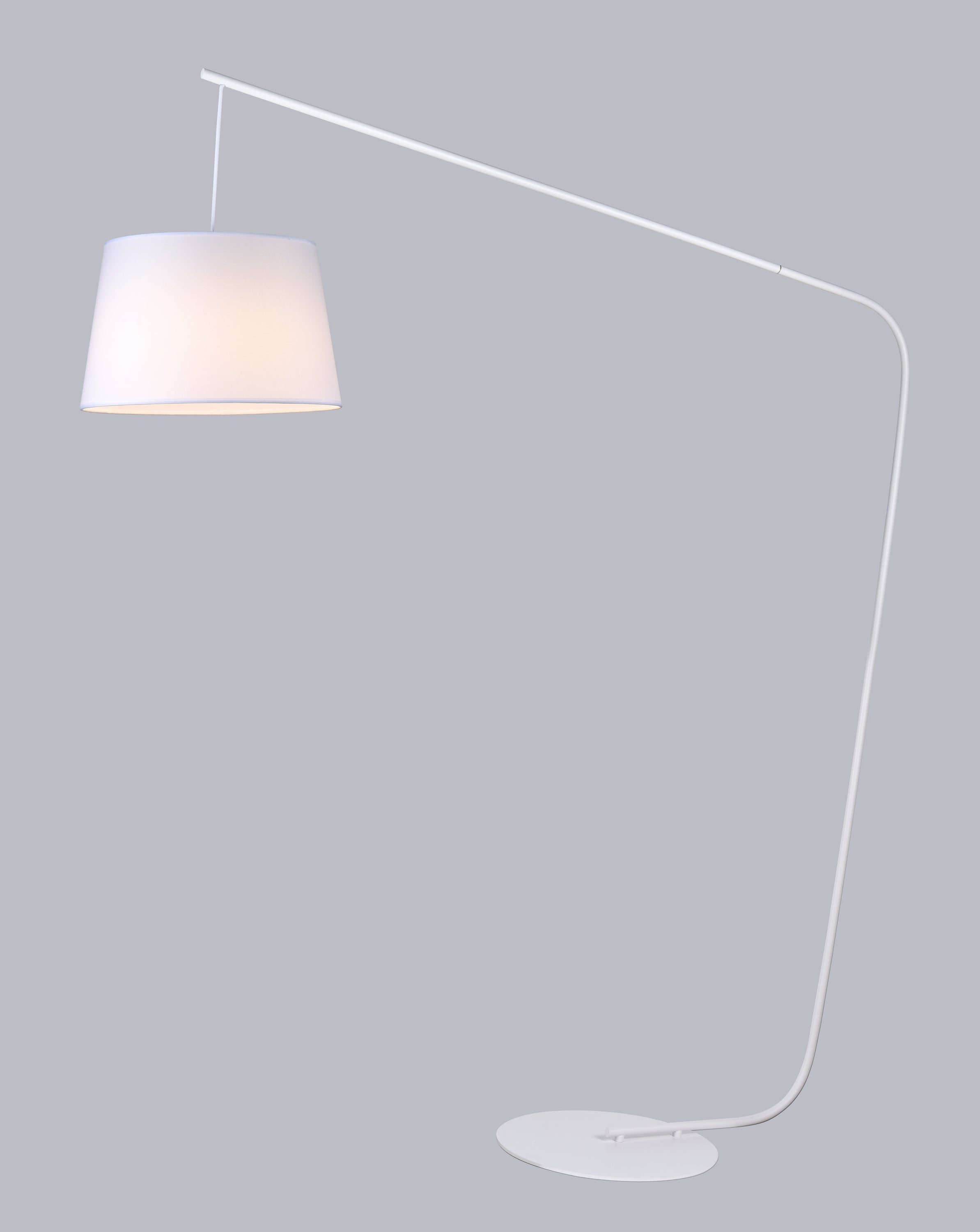 Lampada da Terra Arco Moderna con Paralume in Tessuto Diamantlux Adama