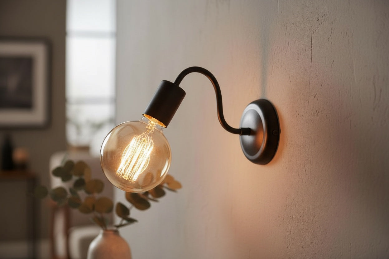 Applique Vintage Industriale Marrone Ruggine Metallo E27 Diamantlux DALIA-A