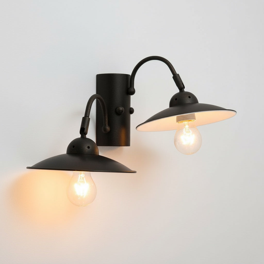 Applique da parete rustica marrone scuro in metallo Diamantlux Alice A2