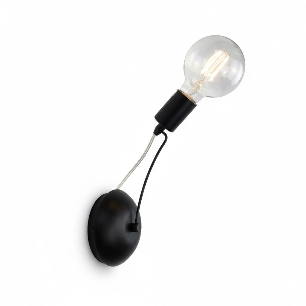 Lampada da parete Industrial E27 nero metallo Diamantlux AUSTIN-AP1