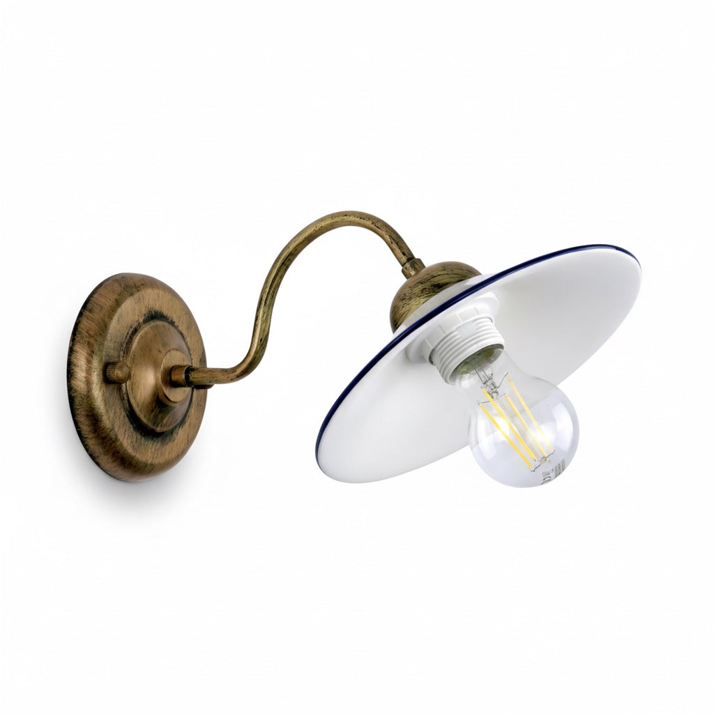 Applique in Ceramica Vintage Bordo Blu E27 Diamantlux ZENOBIA-A