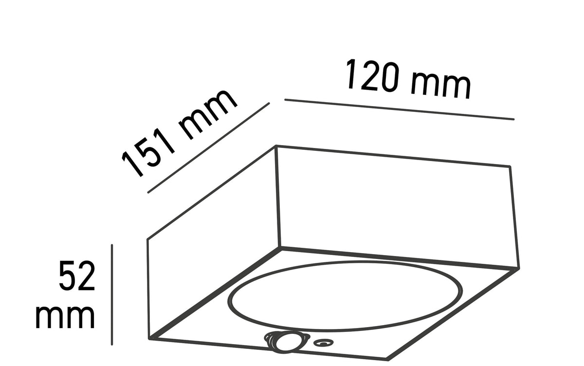 Applique solare da esterno vista frontale - Bot Lighting CLAY