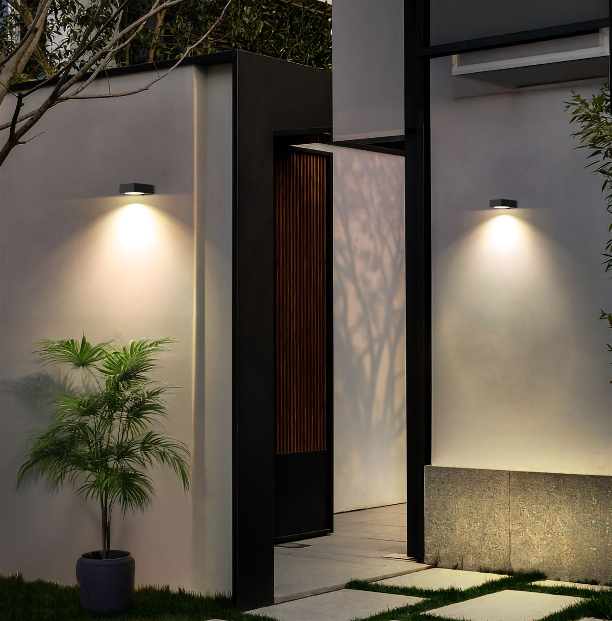 Applique solare da esterno installata a parete - Bot Lighting CLAY