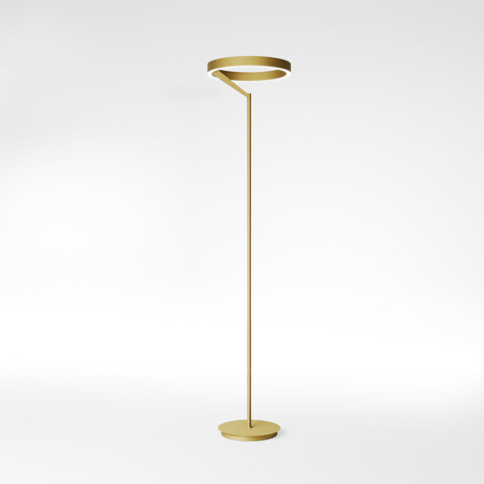 Piantana LED Dimmerabile a Pedale – Gea Luce Criseide PT – Oro Spazzolato
